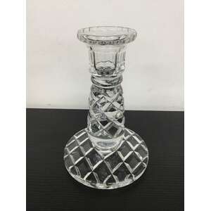 VINTAGE Lead Crystal Candlestick Holder - 15 cm Tall 