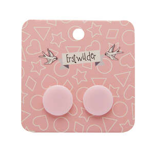 Circle Stud Earrings - Erstwilder - Resin - Light Pink