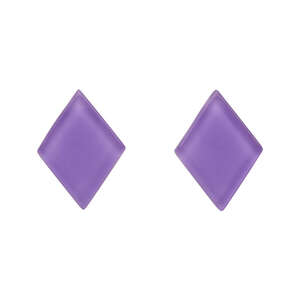 Diamond Stud Earrings - Erstwilder - Bubble Resin - Purple