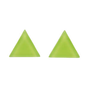 Triangle Stud Earrings - Erstwilder - Bubble Resin - Green