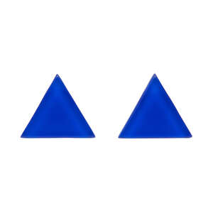 Triangle Stud Earrings - Erstwilder - Bubble Resin - Blue