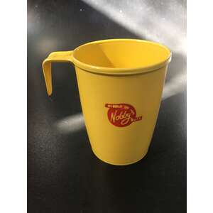 VINTAGE Nobby's Nuts Promotional Cup - Yellow Plastic