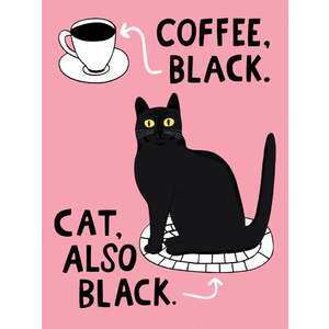 Black Cat Black Coffee - Art Print Poster - Able & Game