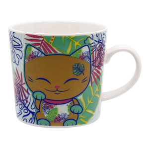Mani The Lucky Cat Mug - Leafy