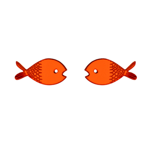 Orange Fish Earrings - Little Moose