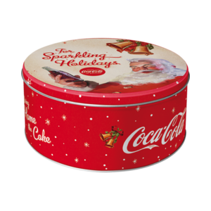 Coke For Sparkling Holidays - Large Round Tin - Santa