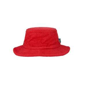 Terry Towelling Bucket Hat | Red | Size M | Wide Brim | Unisex Beach Style | Australian Design