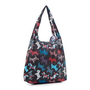 Black Scotty Shopper Bag - Foldable - Durable Eco Friendly