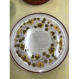 VINTAGE Pavlova Recipe Plate - Japan - Stoneware