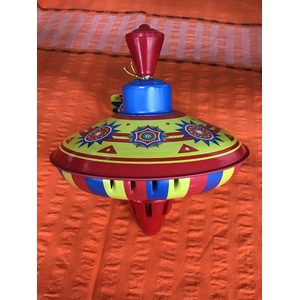 Schylling Tin Spinning Top Red | Classic Kids Toy | 14 cm Diameter