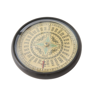 Flinders Compass | Brass & Bronze Finish | Bevelled Glass | Nautical Decor