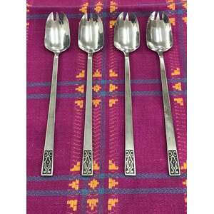 MIDCENTURY Stainless Steel Sporks Splayds - Lot of 4 - Korea 