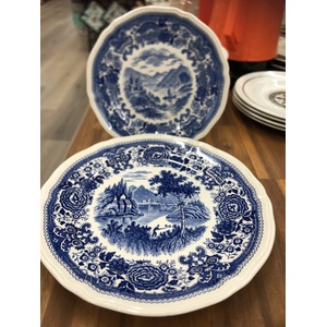 Villeroy & Boch Blue Burgenland Plates - 16 & 21 cm