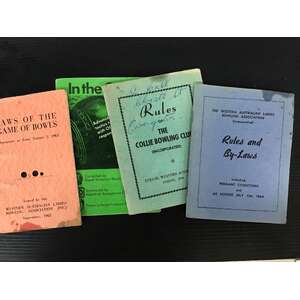 VINTAGE 1960's Lawn Bowls Rules, Laws & By-Laws Books x 4