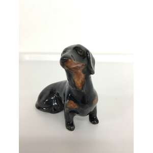Dachshund Dog Ornament | Ceramic | Black & Tan | 4.5 cm