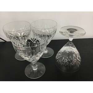 VINTAGE Edinburgh Crystal Lochiel Water Goblet 8 Ounce - Set of 4