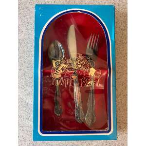 VINTAGE Wiltshire Junior Cutlery Set - Boxed 3 Piece Victorianna