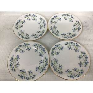 VINTAGE Queen Anne Sonata Side Plates - Lot of 4 - 16 cm Diameter - Bone China