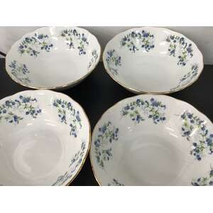 VINTAGE Queen Anne Sonata Cereal Bowls - Lot of 4 - 15 cm Diameter - Bone China
