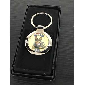 Australian Kelpie Metal Keyring Keychain