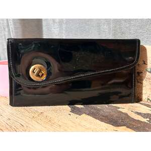 VINTAGE Black Plastic Clutch Purse by K T Stewart South Australia