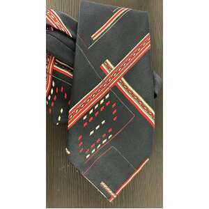 VINTAGE Vogue Australia Neck Tie - Wash 'n' Wear - Red & Navy