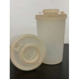 VINTAGE Pair Tupperware Spice Shakers - Clear - 102-12
