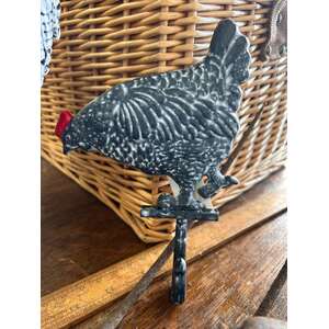 Chicken Wall Hook -Cast Iron - Black