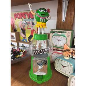 M&M's Dispenser - 2013 Green Beach Hula Girl Gum Ball