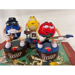 M&M's Band Set of 3 - 2012 Musical Figurines Drummer Guitar Saxophone TESTED