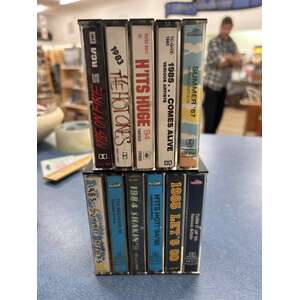 VINTAGE 80's Cassette Tapes - Lot of 11 - Mixed Hits 1983 - 1987 