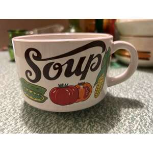 Vintage Soup Mug - Made in Japan - Vegetables