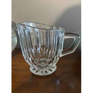VINTAGE Glass Creamer Jug - Ribbed