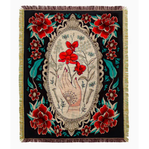 Orchid Flash Blanket - Tattoo Art Tapestry - Gold St Press