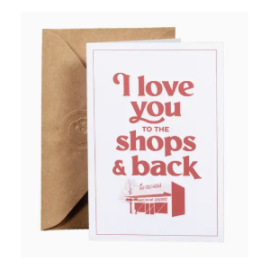 To The Shops & Back - Blank Greeting Card - Gold St. Press
