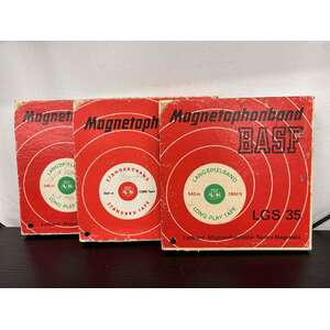 VINTAGE Reel to Reel Long Play Tapes x 3 - Magnetophonband BASF LGS 35 - UNTESTED