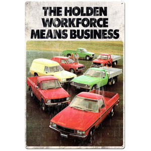 Holden Workforce -  Retro Tin Sign - 20 x 30 cm Portrait