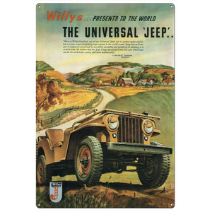 Universal Jeep -  Retro Tin Sign - 20 x 30 cm Portrait