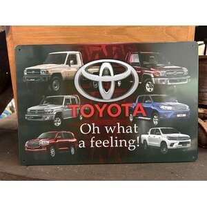 Toyota What a Feeling -  Retro Tin Sign - 20 x 30 cm Landscape