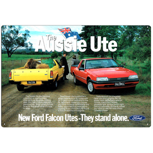 Aussie Ute Falcon -  Retro Tin Sign - 20 x 30 cm Landscape