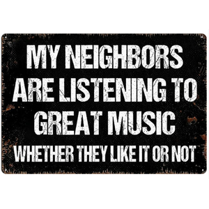 Great Music -  Retro Tin Sign - 20 x 30 cm Landscape