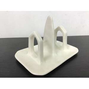 White Ceramic Toast Rack - Made in England 