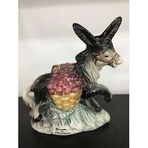VINTAGE Italian Ceramic Donkey Figurine - Calabria Souvenir