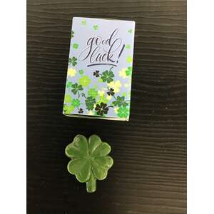 Good Luck! Matchbox Memory Token - Four Leaf Clover 