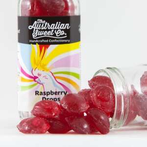 Rock Candy - The Australian Sweet Co - 170g  - Raspberry Drops