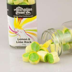 Rock Candy - The Australian Sweet Co - 170g  - Lemon & Lime Rock