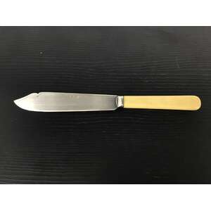 VINTAGE Yeoman Plate Faux Bone Handled Fish Knife 