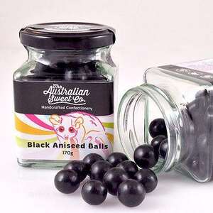 Aniseed Balls- The Australian Sweet Co - 160g  - Black