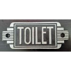 CAST IRON Toilet Sign - Art Deco Style