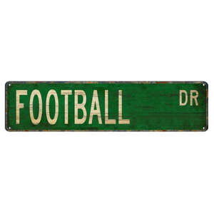 Tin Street Sign - Football Drive - 40 x10 cm